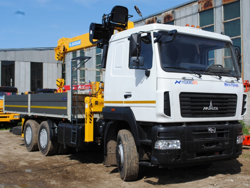 Манипулятор SOOSAN SCS746L на шасси МАЗ 6312В5 Манипулятор SOOSAN SCS746L на шасси МАЗ 6312В5