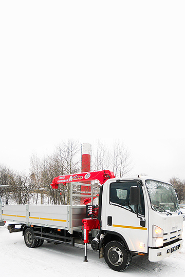 Манипулятор UNIC URV 374 на шасси ISUZU NPR 75 (Elf 7.5)