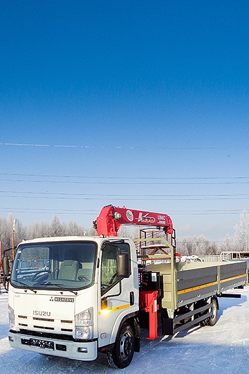 Манипулятор Unic 373 на шасси Isuzu ELF (NPR75L)
