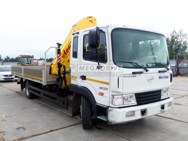 Манипулятор HYVA HB 150E-2 на шасси HYUNDAI HD-120 Манипулятор HYVA HB 150E-2 на шасси HYUNDAI HD-120