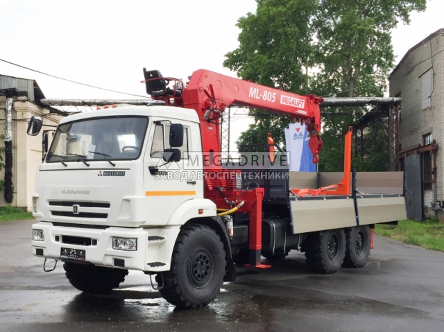 Манипулятор ML-805 (МП-805) на шасси КАМАЗ 43118 (с коником) Манипулятор ML-805 (МП-805) на шасси КАМАЗ 43118 (с коником)