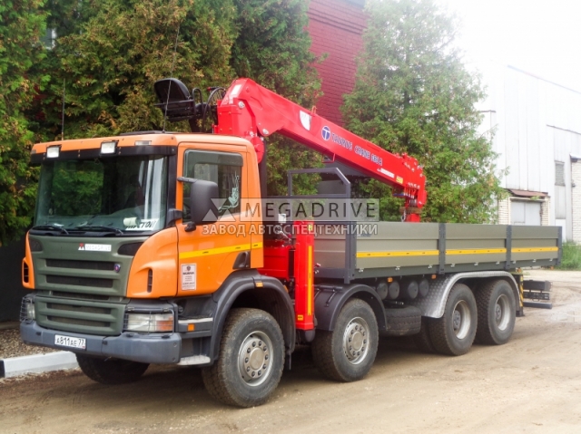 Манипулятор Taurus Crane 086A на шасси Scania P380 Манипулятор Taurus Crane 086A на шасси Scania P380