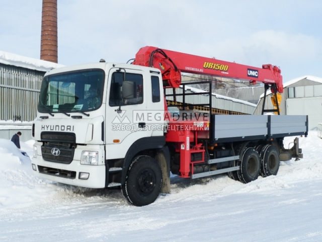 Манипулятор Unic URV-1504 на шасси Hyundai HD-260 Манипулятор Unic URV-1504 на шасси Hyundai HD-260