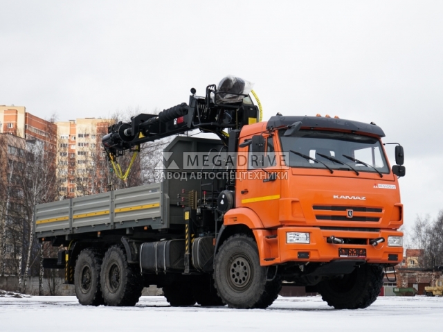 Манипулятор Hiab 190TM с буром на шасси КАМАЗ-43118