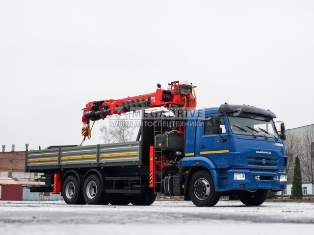 Манипулятор Kanglim KS2056 на шасси КАМАЗ 65117 с буром