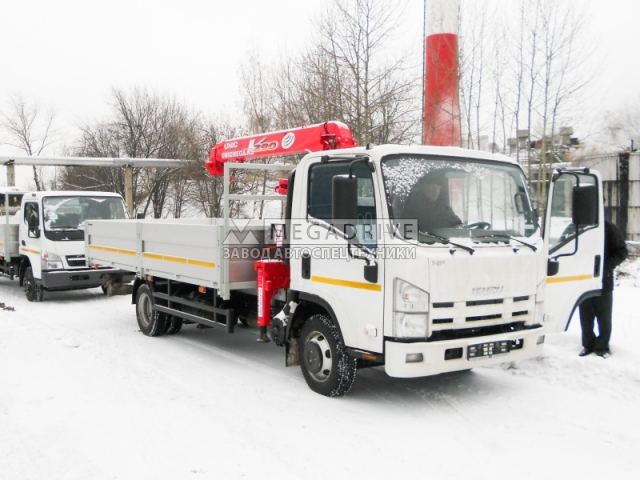 Манипулятор UNIC URV 374 на шасси ISUZU NPR 75 (Elf 7.5)